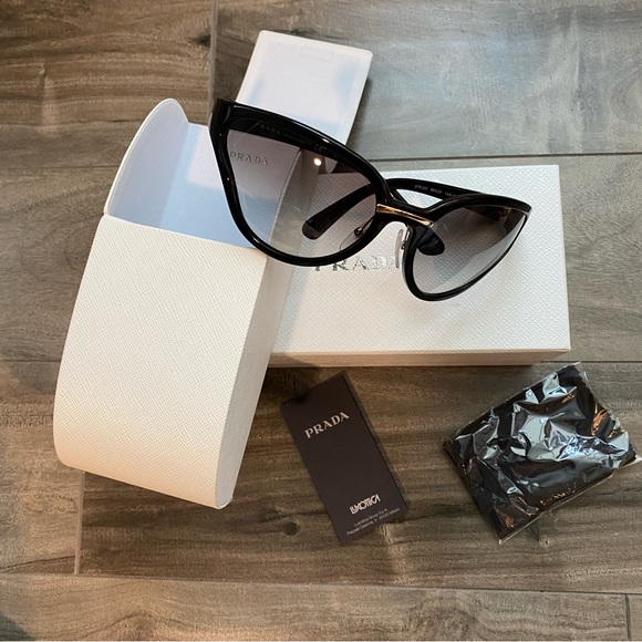 NWT Prada Oversize Wrap Butterfly Sunglasses 68mm - Picture 5 of 9